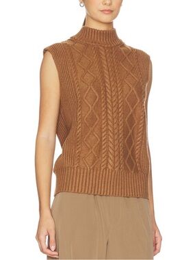 Varley Joilette cable knit mock vest